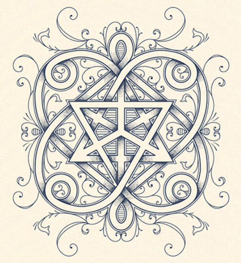 阿拉明塔·巴伯復古的五角星插圖logo.png